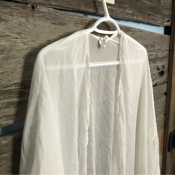 aeropostale Size O/S NWOT White Semi Sheer Coverup - Picture 2 of 4